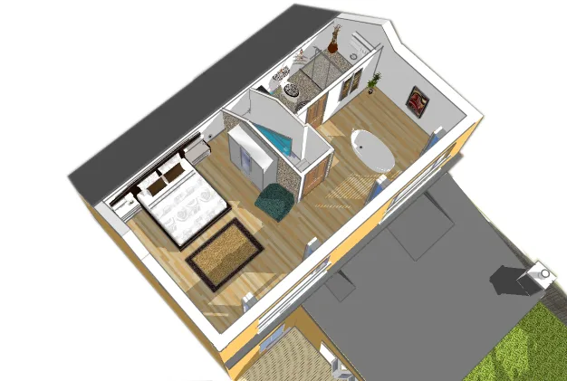 3D plan of loft conversion in Derby