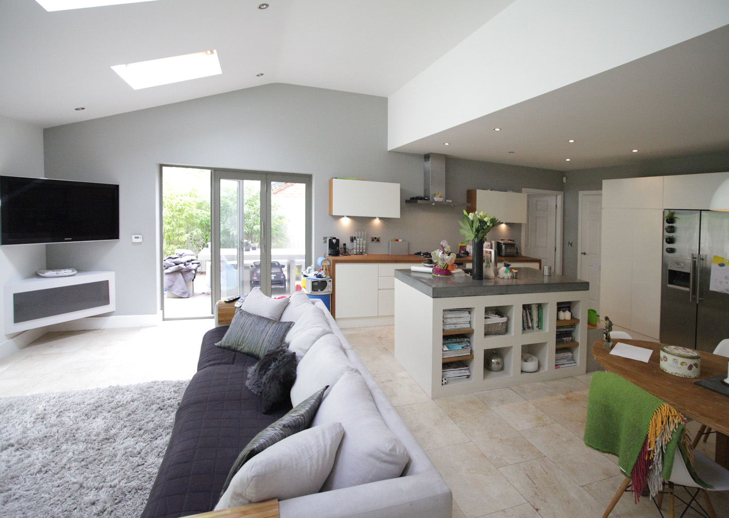 Architecturally designed living kitchen in Darley Abbey, Derby