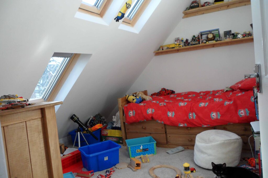 Loft conversion with kids bedroom 3 in Wollaton Nottingham