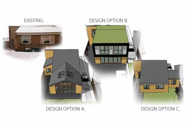 Design Options For A Bungalow Transforation In Wollaton Nottingham